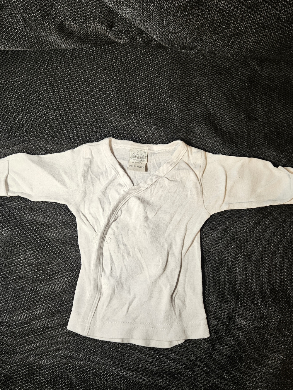 Infant Wrap-Front Long Sleeve Top - White 2 Pack